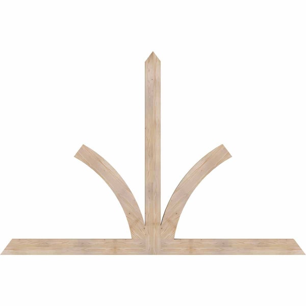Ekena Millwork Richland Smooth Timber Gable Bracket, Douglas Fir, 108"W x 72"H x 3 1/2"D x 5 1/2"F, 16/12 Pitch GBW108X72X0406RIC00SDF - main